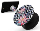Vivid Tropical Chevron Floral v1 - Skin Kit for PopSockets and other Smartphone Extendable Grips & Stands