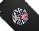 Vivid Tropical Chevron Floral v1 - Skin Kit for PopSockets and other Smartphone Extendable Grips & Stands