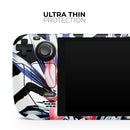 Vivid Tropical Chevron Floral v1 // Full Body Skin Decal Wrap Kit for the Steam Deck handheld gaming computer