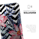 Vivid Tropical Chevron Floral v1 - Protective Skin Wrap & Decal – Compatible with iPhone SE to iPhone 17 Pro Max (All Models)