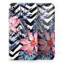 Vivid Tropical Chevron Floral v1 - Protective Skin Wrap & Decal – Compatible with iPhone SE to iPhone 17 Pro Max (All Models)