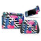 Vivid Tropical Chevron Floral v2 // Skin Decal Wrap Kit for Nintendo Switch Console & Dock, Joy-Cons, Pro Controller, Lite, 3DS XL, 2DS XL, DSi, or Wii