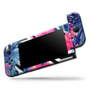 Vivid Tropical Chevron Floral v2 // Skin Decal Wrap Kit for Nintendo Switch Console & Dock, Joy-Cons, Pro Controller, Lite, 3DS XL, 2DS XL, DSi, or Wii - Vinyl Skin Wrap for Nintendo Switch 2, OLED, Lite, Pro Controller, Wii & Classic Handhelds