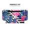 Vivid Tropical Chevron Floral v2 // Skin Decal Wrap Kit for Nintendo Switch Console & Dock, Joy-Cons, Pro Controller, Lite, 3DS XL, 2DS XL, DSi, or Wii