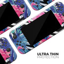 Vivid Tropical Chevron Floral v2 // Skin Decal Wrap Kit for Nintendo Switch Console & Dock, Joy-Cons, Pro Controller, Lite, 3DS XL, 2DS XL, DSi, or Wii - Vinyl Skin Wrap for Nintendo Switch 2, OLED, Lite, Pro Controller, Wii & Classic Handhelds