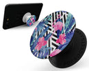 Vivid Tropical Chevron Floral v2 - Skin Kit for PopSockets and other Smartphone Extendable Grips & Stands