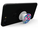 Vivid Tropical Chevron Floral v2 - Skin Kit for PopSockets and other Smartphone Extendable Grips & Stands