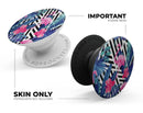 Vivid Tropical Chevron Floral v2 - Skin Kit for PopSockets and other Smartphone Extendable Grips & Stands