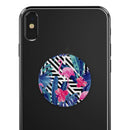 Vivid Tropical Chevron Floral v2 - Skin Kit for PopSockets and other Smartphone Extendable Grips & Stands