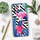 Vivid Tropical Chevron Floral v2 - Skin-Kit for the Samsung Galaxy S-Series S20, S20 Plus, S20 Ultra , S10 & others (All Galaxy Devices Available)
