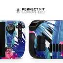 Vivid Tropical Chevron Floral v2 // Full Body Skin Decal Wrap Kit for the Steam Deck handheld gaming computer