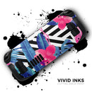 Vivid Tropical Chevron Floral v2 // Full Body Skin Decal Wrap Kit for the Steam Deck handheld gaming computer