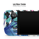 Vivid Tropical Chevron Floral v2 // Full Body Skin Decal Wrap Kit for the Steam Deck handheld gaming computer