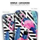 Vivid Tropical Chevron Floral v2 - Protective Skin Wrap & Decal – Compatible with iPhone SE to iPhone 17 Pro Max (All Models)