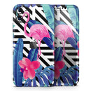 Vivid Tropical Chevron Floral v2 - Protective Skin Wrap & Decal – Compatible with iPhone SE to iPhone 17 Pro Max (All Models)