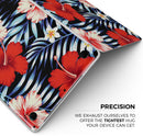 Vivid Tropical Red Floral v1 - Skin Decal Wrap Kit Compatible with the Apple MacBook Pro, Pro with Touch Bar or Air (11", 12", 13", 15" & 16" - All Versions Available)
