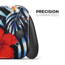 Vivid Tropical Red Floral v1 // Skin Decal Wrap Kit for Nintendo Switch Console & Dock, Joy-Cons, Pro Controller, Lite, 3DS XL, 2DS XL, DSi, or Wii - Vinyl Skin Wrap for Nintendo Switch 2, OLED, Lite, Pro Controller, Wii & Classic Handhelds