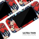 Vivid Tropical Red Floral v1 // Skin Decal Wrap Kit for Nintendo Switch Console & Dock, Joy-Cons, Pro Controller, Lite, 3DS XL, 2DS XL, DSi, or Wii - Vinyl Skin Wrap for Nintendo Switch 2, OLED, Lite, Pro Controller, Wii & Classic Handhelds