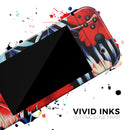 Vivid Tropical Red Floral v1 // Skin Decal Wrap Kit for Nintendo Switch Console & Dock, Joy-Cons, Pro Controller, Lite, 3DS XL, 2DS XL, DSi, or Wii - Vinyl Skin Wrap for Nintendo Switch 2, OLED, Lite, Pro Controller, Wii & Classic Handhelds