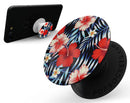 Vivid Tropical Red Floral v1 - Skin Kit for PopSockets and other Smartphone Extendable Grips & Stands