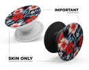 Vivid Tropical Red Floral v1 - Skin Kit for PopSockets and other Smartphone Extendable Grips & Stands