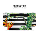 Vivid Tropical Stripe Floral v1 // Skin Decal Wrap Kit for Nintendo Switch Console & Dock, Joy-Cons, Pro Controller, Lite, 3DS XL, 2DS XL, DSi, or Wii - Vinyl Skin Wrap for Nintendo Switch 2, OLED, Lite, Pro Controller, Wii & Classic Handhelds