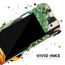Vivid Tropical Stripe Floral v1 // Skin Decal Wrap Kit for Nintendo Switch Console & Dock, Joy-Cons, Pro Controller, Lite, 3DS XL, 2DS XL, DSi, or Wii - Vinyl Skin Wrap for Nintendo Switch 2, OLED, Lite, Pro Controller, Wii & Classic Handhelds