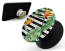 Vivid Tropical Stripe Floral v1 - Skin Kit for PopSockets and other Smartphone Extendable Grips & Stands
