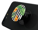 Vivid Tropical Stripe Floral v1 - Skin Kit for PopSockets and other Smartphone Extendable Grips & Stands