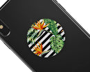 Vivid Tropical Stripe Floral v1 - Skin Kit for PopSockets and other Smartphone Extendable Grips & Stands