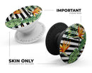 Vivid Tropical Stripe Floral v1 - Skin Kit for PopSockets and other Smartphone Extendable Grips & Stands