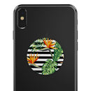 Vivid Tropical Stripe Floral v1 - Skin Kit for PopSockets and other Smartphone Extendable Grips & Stands