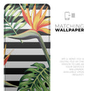 Vivid Tropical Stripe Floral v1 - Skin-Kit for the Samsung Galaxy S-Series S20, S20 Plus, S20 Ultra , S10 & others (All Galaxy Devices Available)