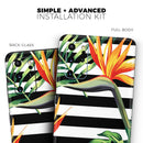 Vivid Tropical Stripe Floral v1 - Skin-Kit for the Samsung Galaxy S-Series S20, S20 Plus, S20 Ultra , S10 & others (All Galaxy Devices Available)