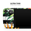 Vivid Tropical Stripe Floral v1 // Full Body Skin Decal Wrap Kit for the Steam Deck handheld gaming computer
