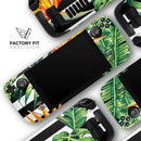 Vivid Tropical Stripe Floral v1 // Full Body Skin Decal Wrap Kit for the Steam Deck handheld gaming computer