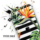 Vivid Tropical Stripe Floral v1 - Protective Skin Wrap & Decal – Compatible with iPhone SE to iPhone 17 Pro Max (All Models)