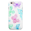 Vivid Vector Butterflies iPhone 6/6s or 6/6s Plus 2-Piece Hybrid INK-Fuzed Case