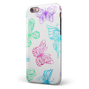 Vivid Vector Butterflies iPhone 6/6s or 6/6s Plus 2-Piece Hybrid INK-Fuzed Case