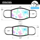 Vivid Vector Butterflies - Made in USA Mouth Cover Unisex Anti-Dust Cotton Blend Reusable & Washable Face Mask with Adjustable Sizing for Adult or Child