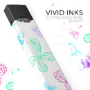 Vivid Vector Butterflies - Premium Decal Protective Skin-Wrap Sticker compatible with the Juul Labs vaping device
