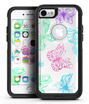 Vivid Vector Butterflies - iPhone 7 or 7 Plus Commuter Case Skin Kit