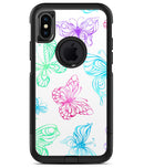 Vivid Vector Butterflies - iPhone X OtterBox Case & Skin Kits