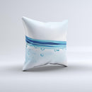 Vivid Water Layers ink-Fuzed Decorative Throw Pillow