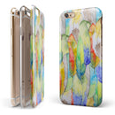 Vivid Watercolor Feather Overlay iPhone 6/6s or 6/6s Plus 2-Piece Hybrid INK-Fuzed Case