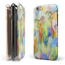 Vivid Watercolor Feather Overlay iPhone 6/6s or 6/6s Plus 2-Piece Hybrid INK-Fuzed Case