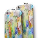 Vivid Watercolor Feather Overlay iPhone 6/6s or 6/6s Plus 2-Piece Hybrid INK-Fuzed Case