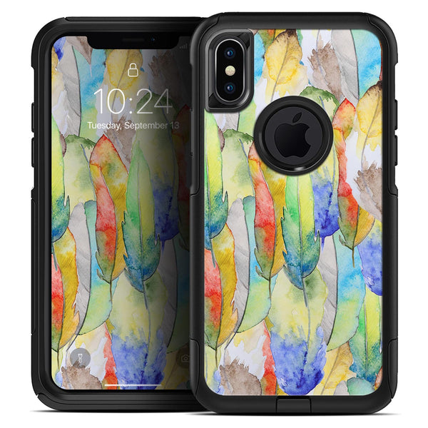 Vivid Watercolor Feather Overlay - Skin Kit for the iPhone OtterBox Cases