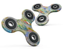 Vivid Watercolor Feather Overlay Full-Body Fidget Spinner Skin-Kit