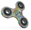 Vivid Watercolor Feather Overlay Full-Body Fidget Spinner Skin-Kit